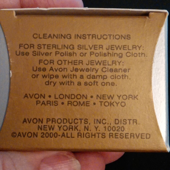 Avon Floral Earrings with Pink and Blue Accents - Picture 4 of 4